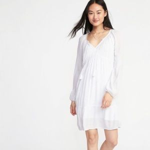 White Tassel Boho Dress